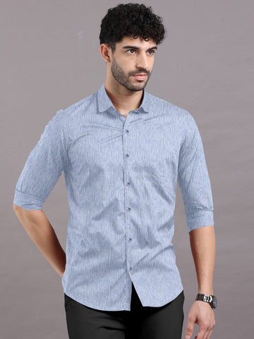 Light blue shirt with a western yoke