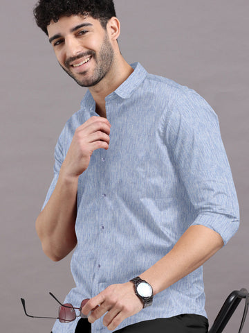 Light blue shirt with a western yoke