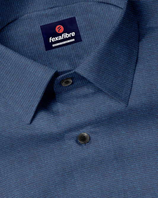 Cool Blue Solid Super Premium Cotton Shirt