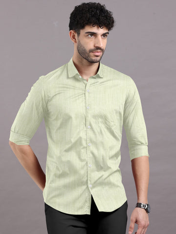 Light green classic fit shirt