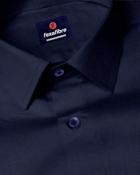 Navy Blue herringbone shirt